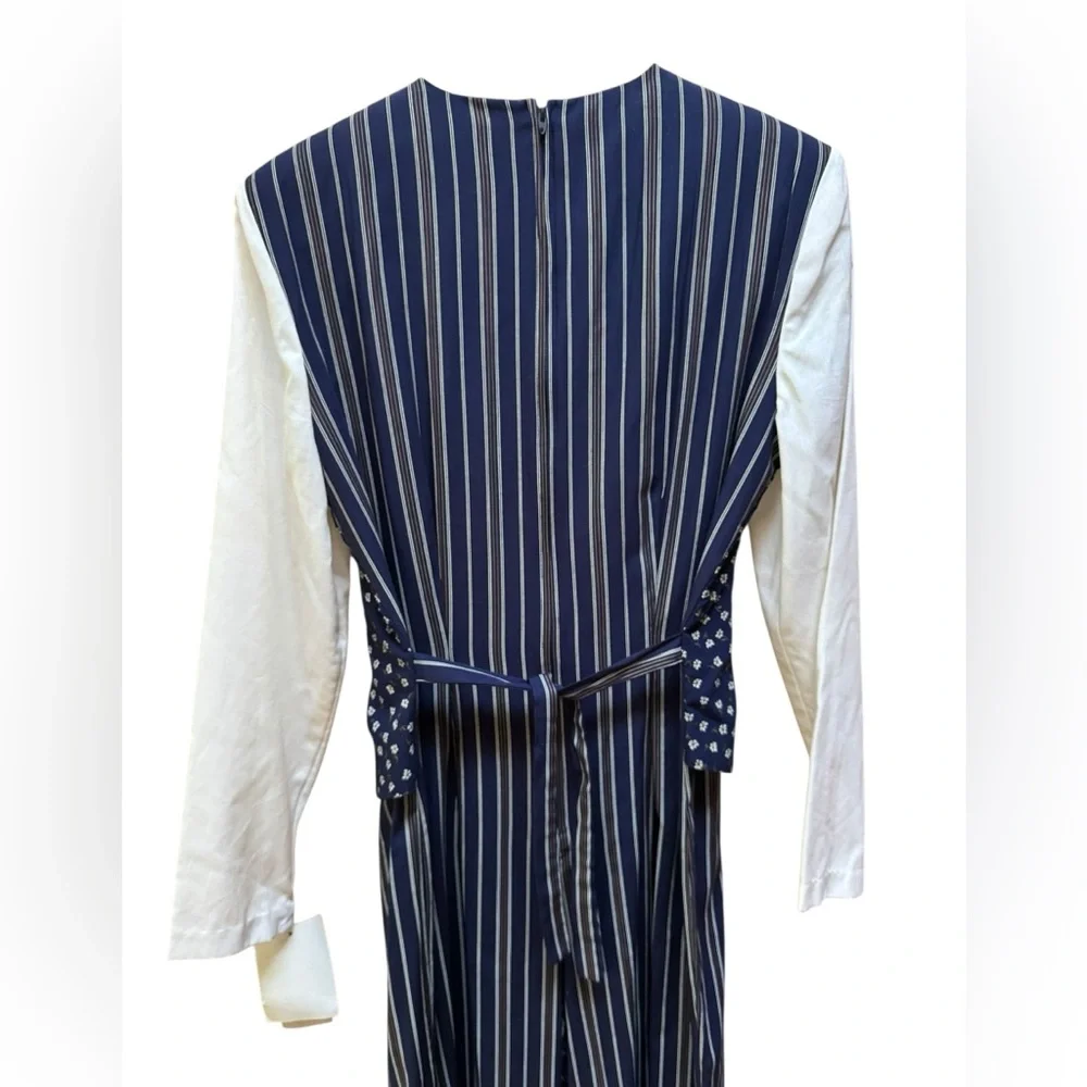 Deadstock 1980s go Vicki! Ditsy Floral Striped Jumpsuit‎